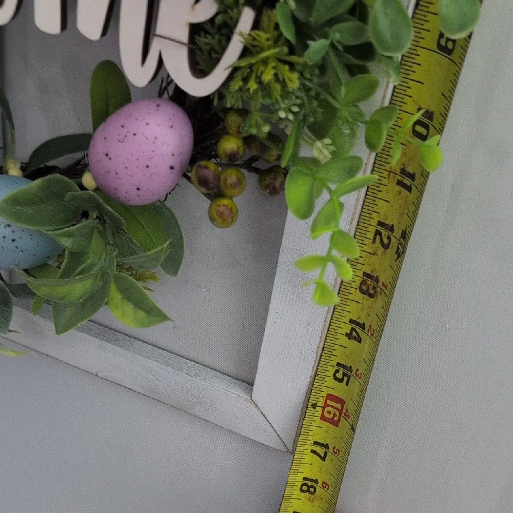Hobby Lobby Easter Wreath with Pastel Eggs and Greenery